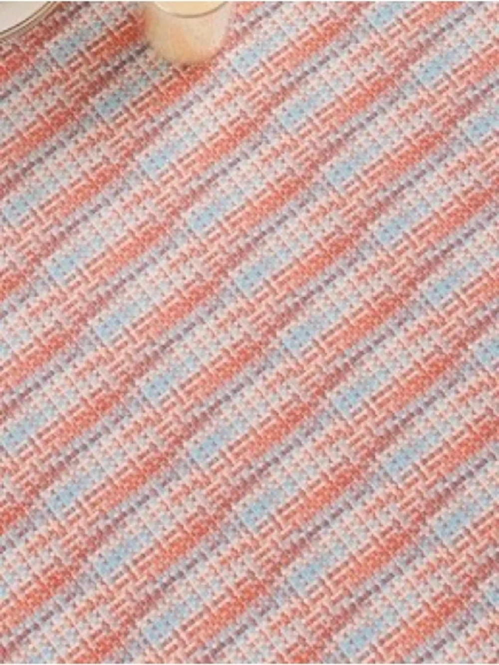 Waterproof Vinyl Tablecloth 36” ROUND - Orange Twill Weave